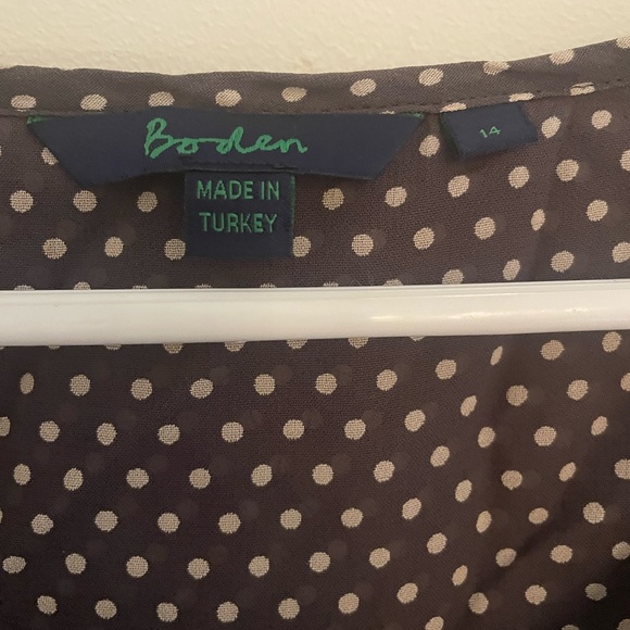 Boden Polka dot Gray Blouse - Picture 2 of 4